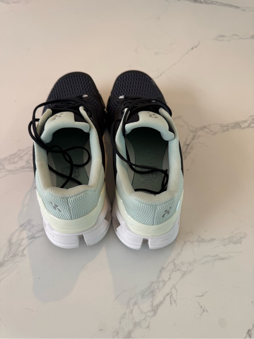 On Running Women's Black & Light Mint Cloud Sneakers - Picture 2 of 7